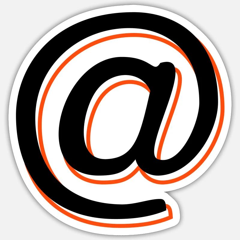 At Zeichen - 2 Farben Sticker Größe S (10 x 10 cm)