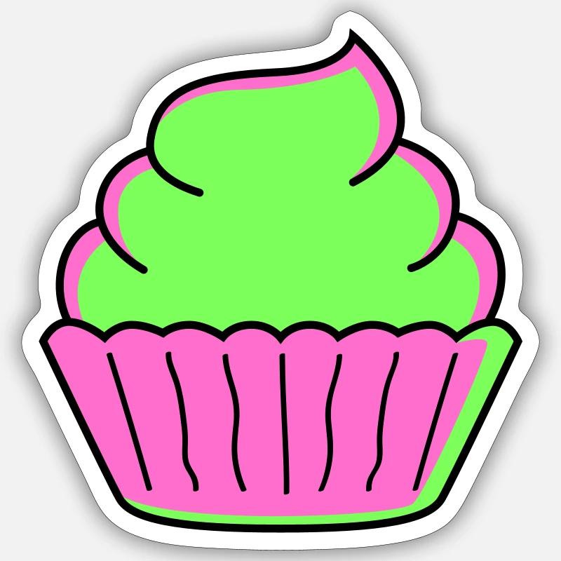 cupcake - Sticker size S (10 x 10 cm) - white matte