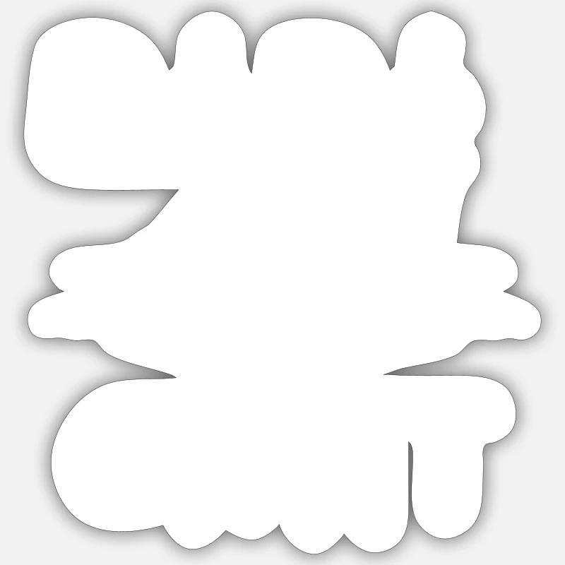Bébé chat - Sticker taille S (10 x 10 cm) - blanc mat