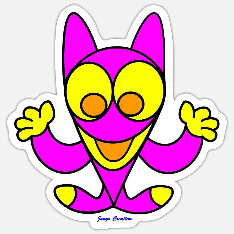 jango creation - Sticker Größe S (10 x 10 cm) - Mattweiß