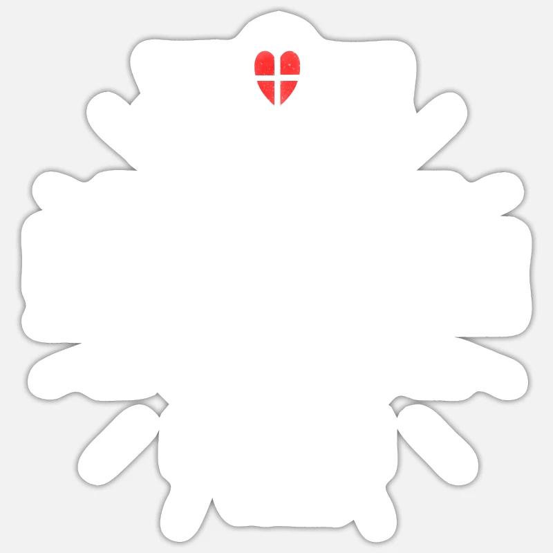 Ancré Danemark Copenhague - Sticker taille S (10 x 10 cm) - blanc mat