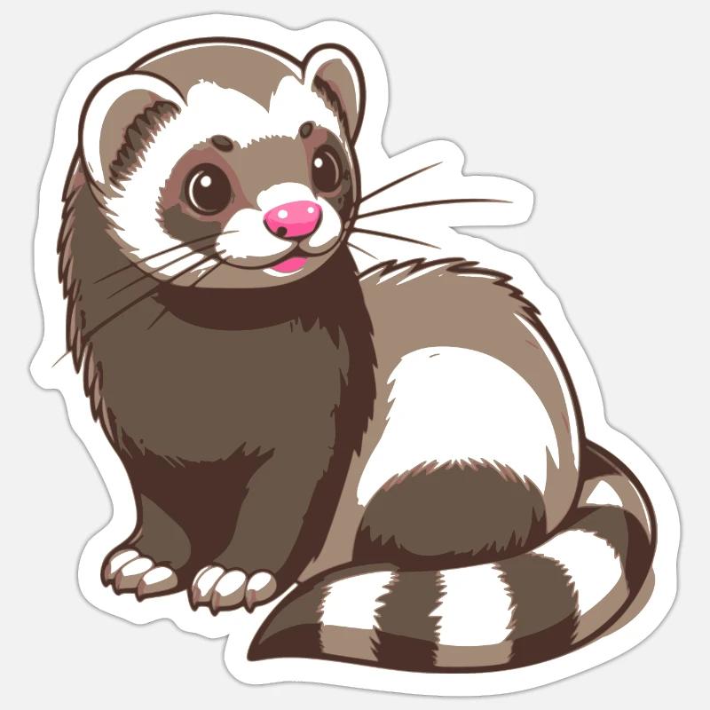 Frettchen Sticker Größe S (10 x 10 cm)