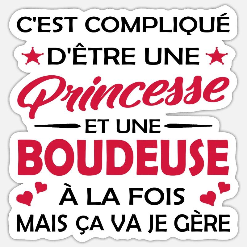 princesse et une boudeuse à la fois Sticker taille S (10 x 10 cm)