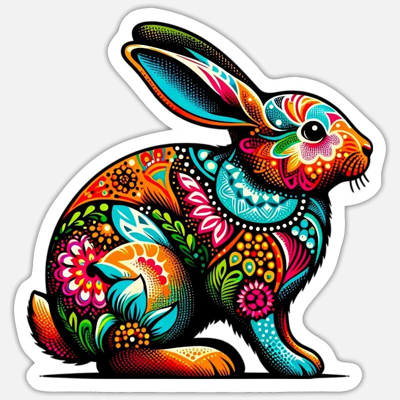 Lapin Sticker taille S (10 x 10 cm)