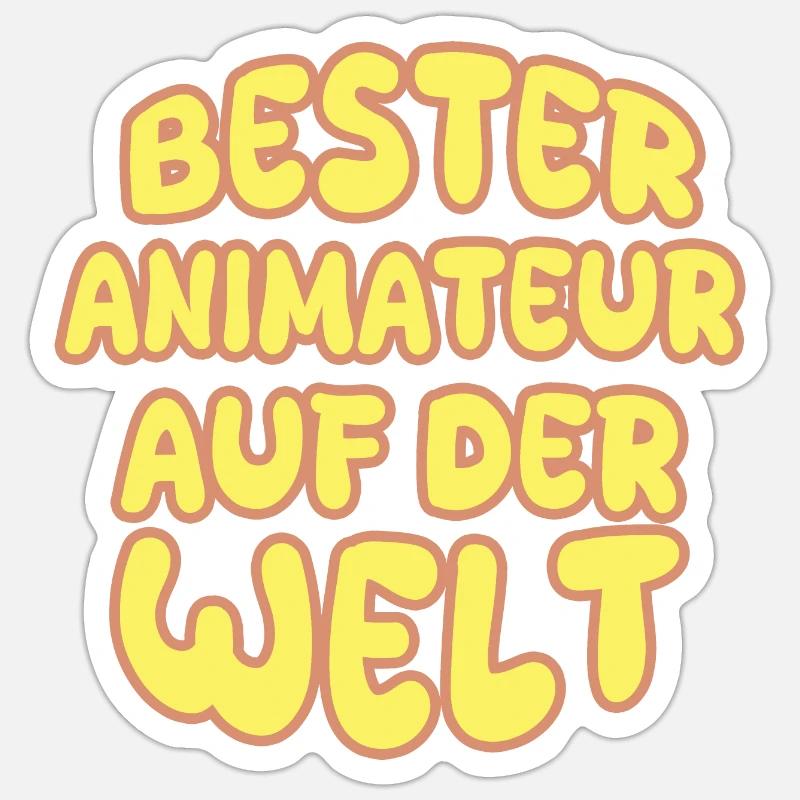 Animateur de vocation - Sticker taille S (10 x 10 cm) - blanc mat