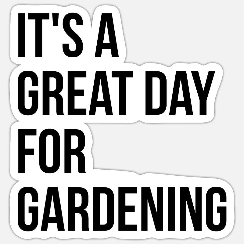 jardinage - Sticker taille S (10 x 10 cm) - blanc mat