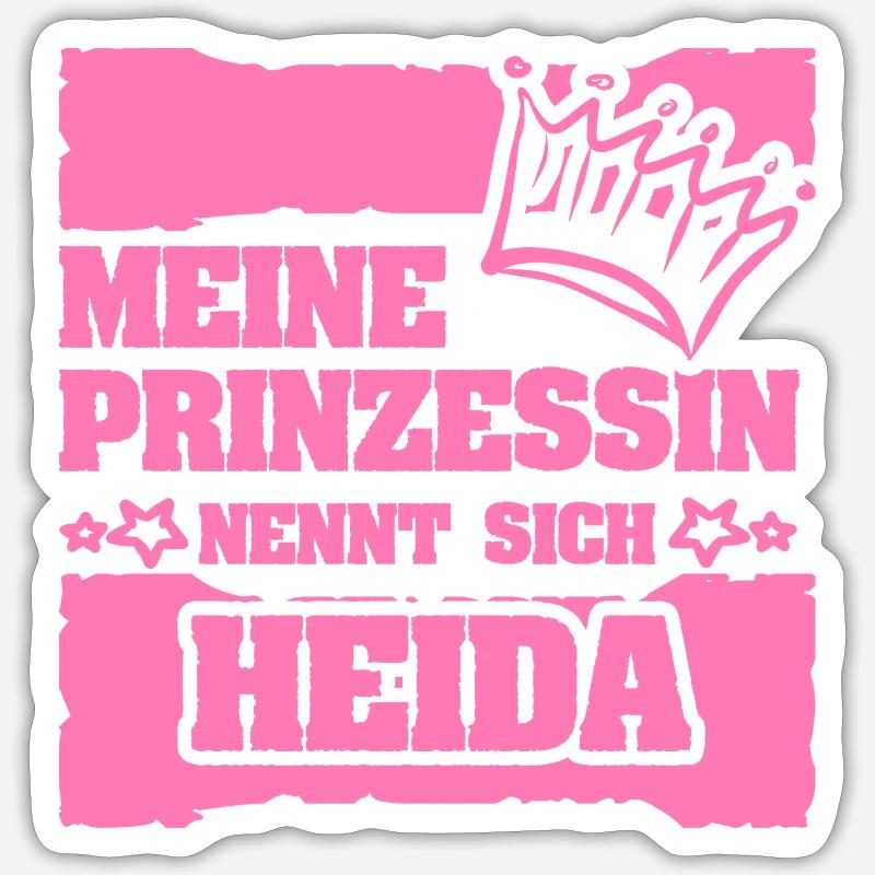 Maiden name Heida - Sticker size S (10 x 10 cm) - white matte