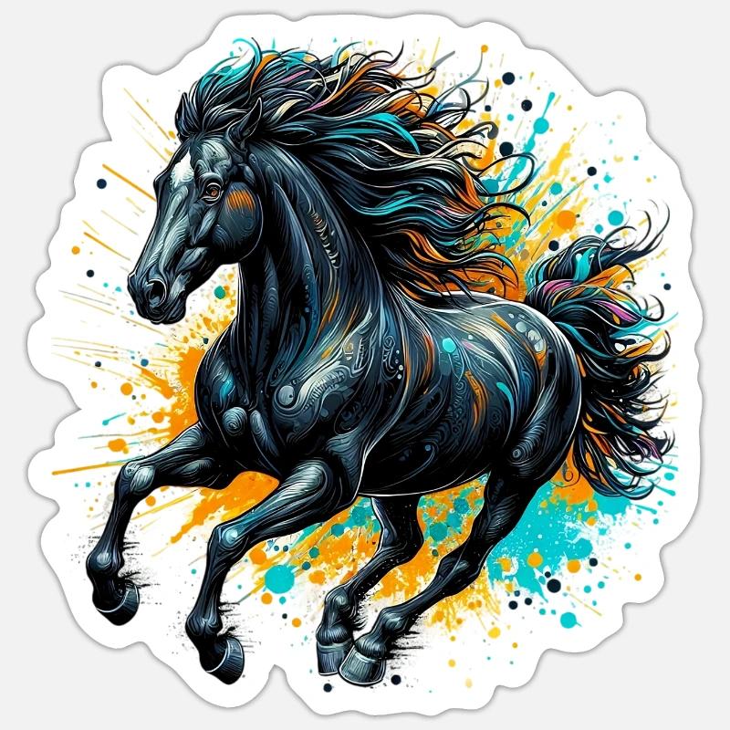 Caballo Pegatina tamaño S (10 x 10 cm)