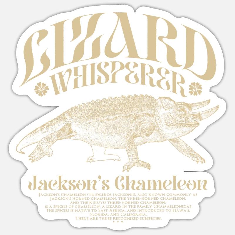 Jackson's Chameleon Lizard Whisperer - Sticker size S (10 x 10 cm) - white matte
