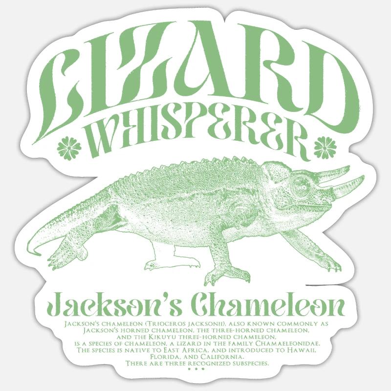 Jackson's Chameleon Lizard Whisperer - Sticker size S (10 x 10 cm) - white matte