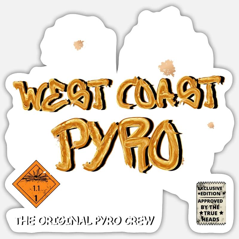 West Coast Pyro Sticker size S (10 x 10 cm)