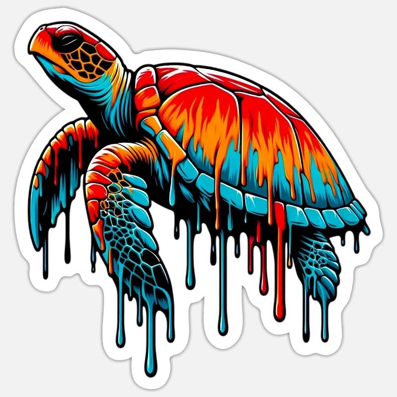 Turtle - Sticker size S (10 x 10 cm) - white matte