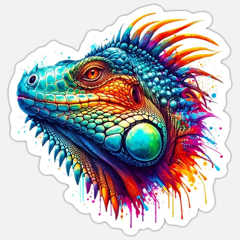 Iguana Sticker size S (10 x 10 cm)