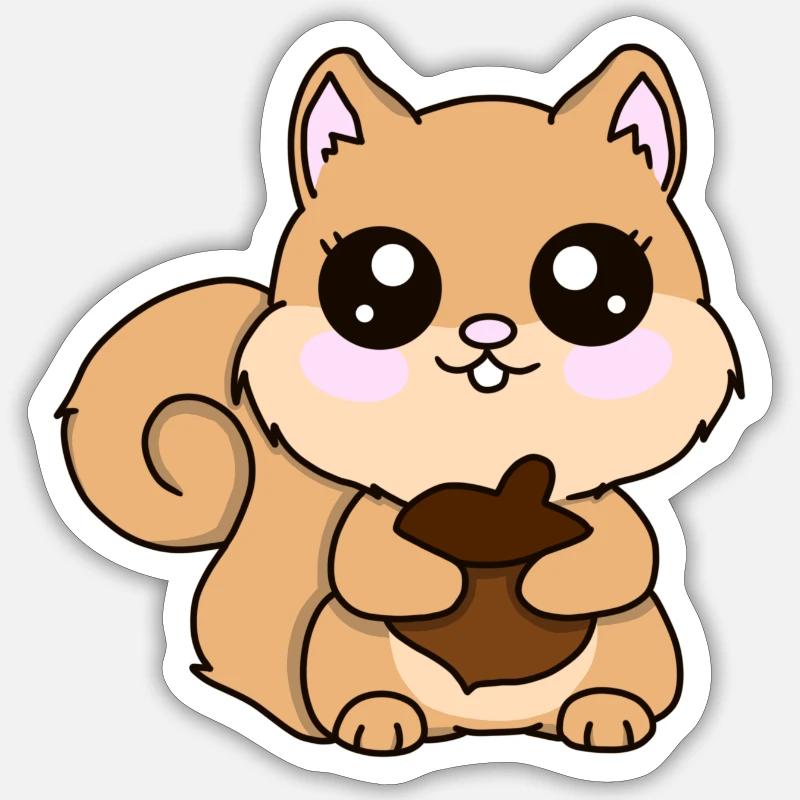 Écureuil Sticker taille S (10 x 10 cm)