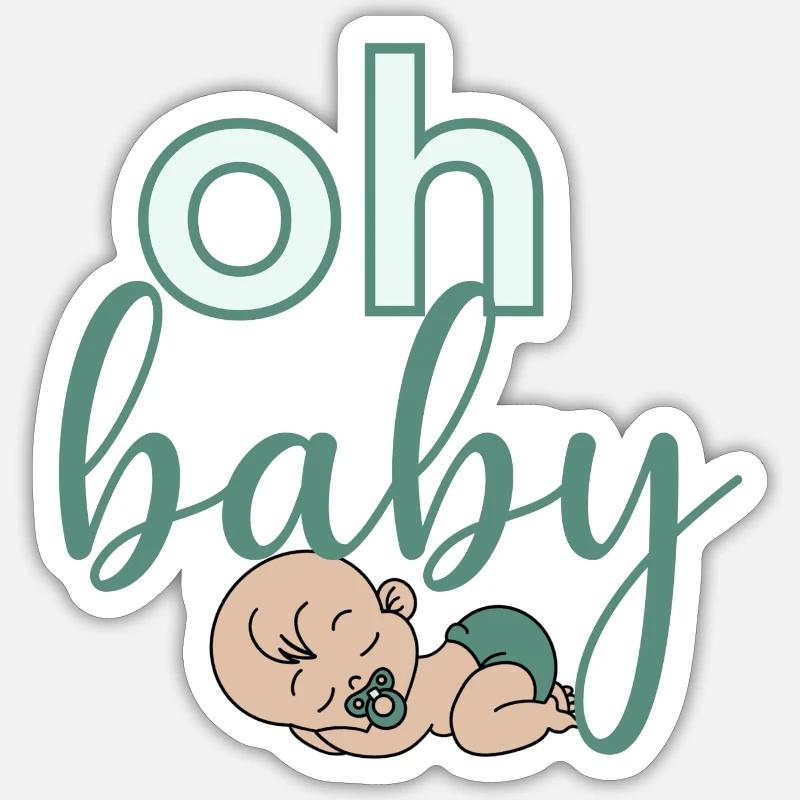Oh bébé Sticker taille S (10 x 10 cm)