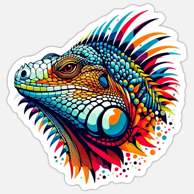 Iguana Sticker size S (10 x 10 cm)