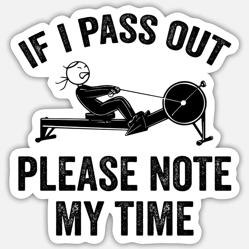 Ergometer Rowing Exercise ERG Machine Lover Fitnes Sticker taille S (10 x 10 cm)