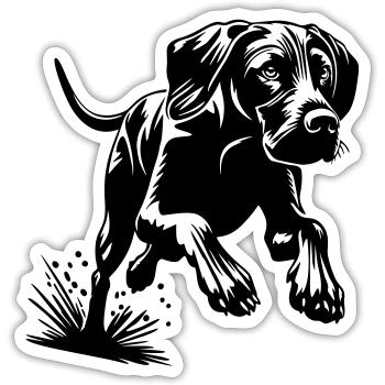 Magyar Vizsla - Sticker Größe S (10 x 10 cm) - Mattweiß - Vorne