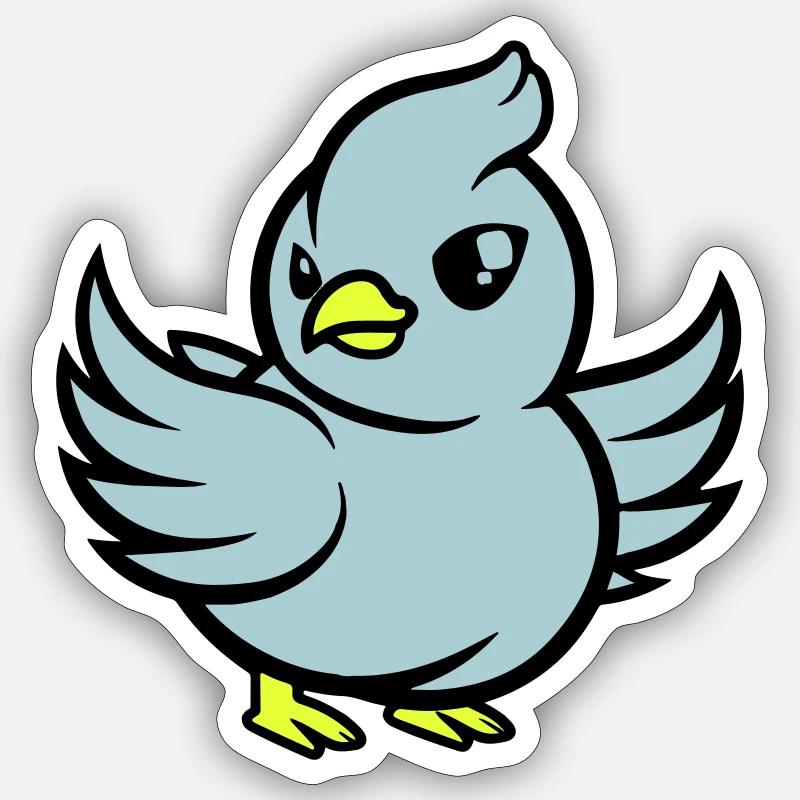 taube comic Sticker Größe S (10 x 10 cm)