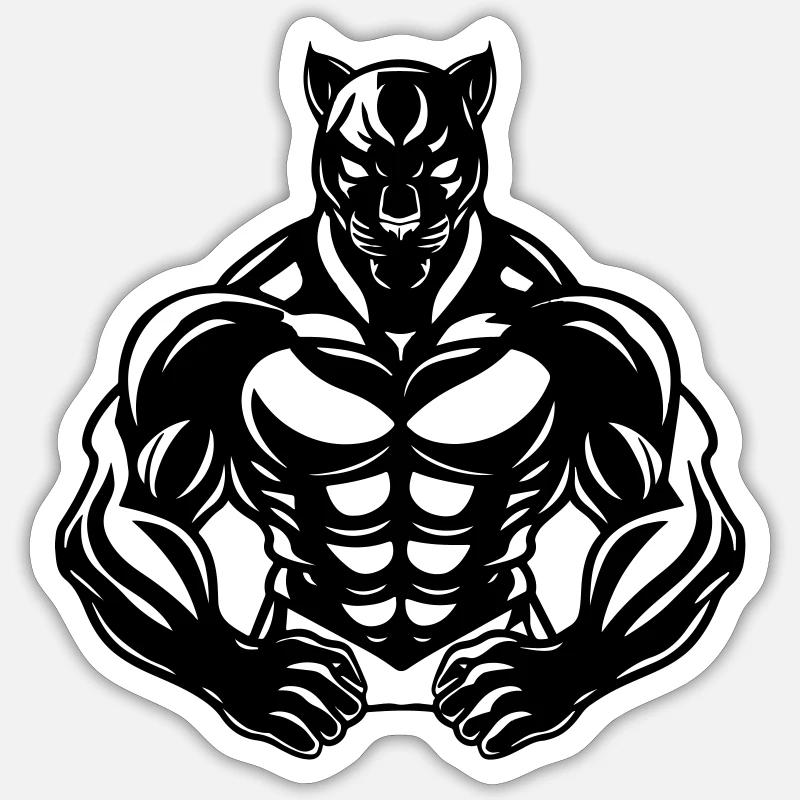 Panther Comic - Sticker size S (10 x 10 cm) - white matte