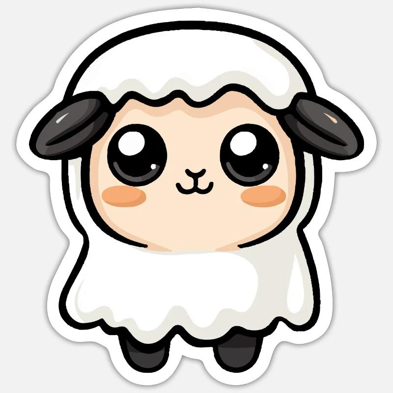 Sheep Halloween Comic Ghost - Sticker size S (10 x 10 cm) - white matte