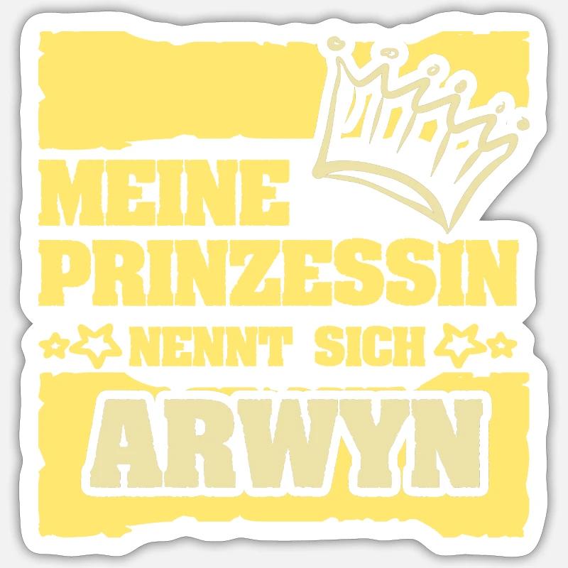 Mädchenname Arwyn Sticker Größe S (10 x 10 cm)