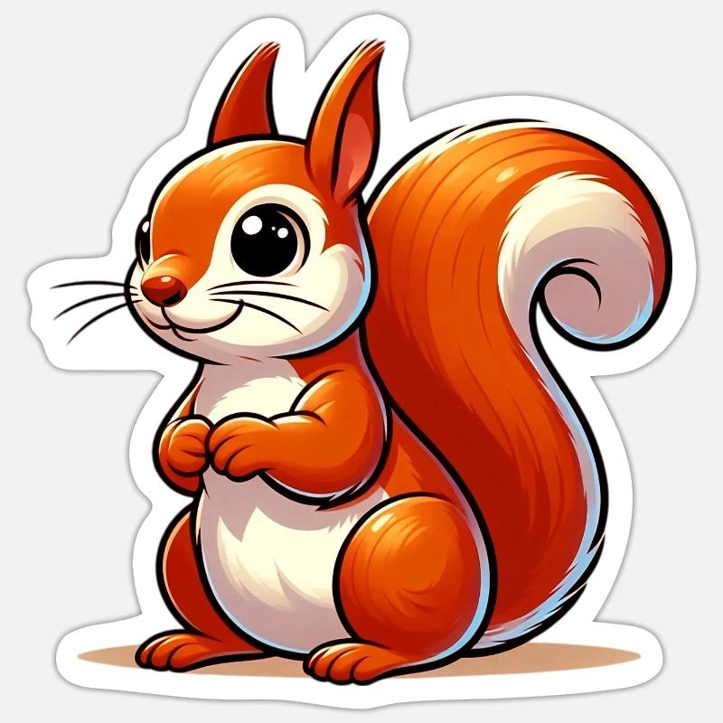 Squirrel Sticker size S (10 x 10 cm)