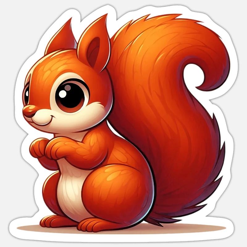 Squirrel Sticker size S (10 x 10 cm)