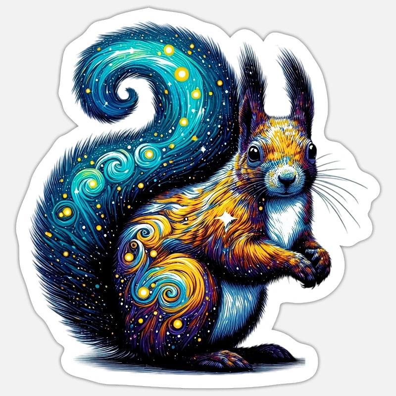 Squirrel - Sticker size S (10 x 10 cm) - white matte