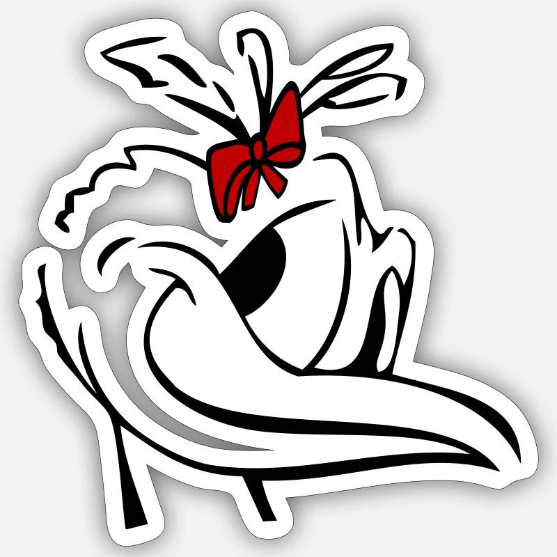 Dame canard Sticker taille S (10 x 10 cm)
