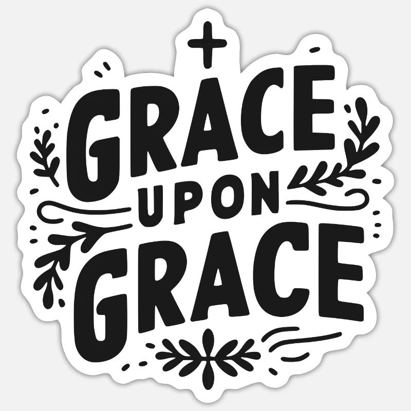 Grazia su grazia - Sticker formato S (10 x 10 cm) - bianco opaco