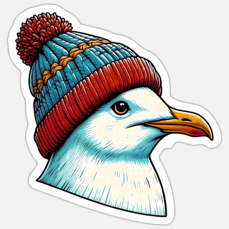 Mouette Sticker taille S (10 x 10 cm)