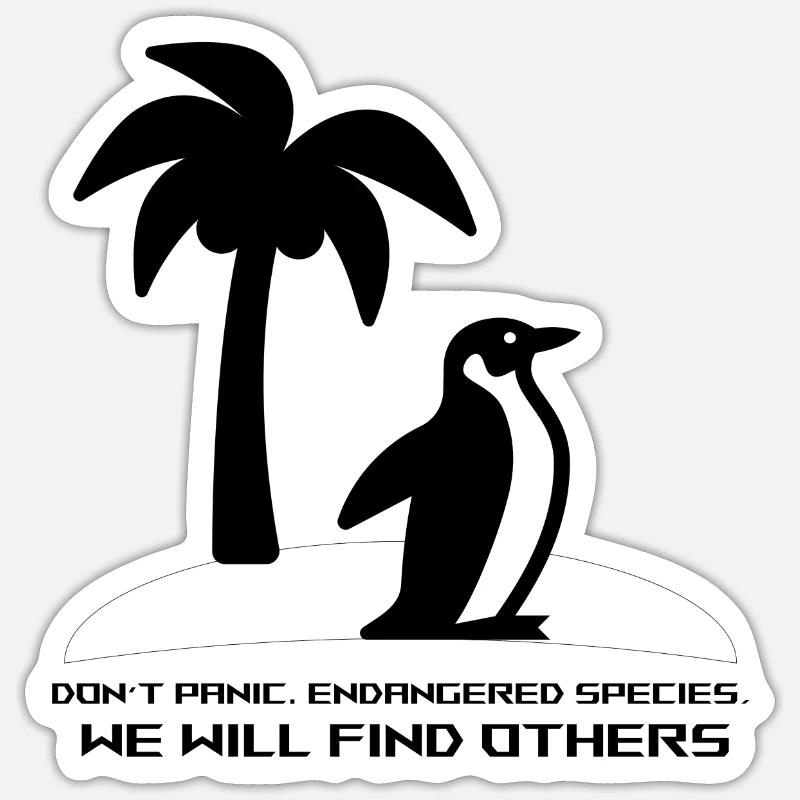 Gefährdete Art - Sticker Größe S (10 x 10 cm) - Mattweiß
