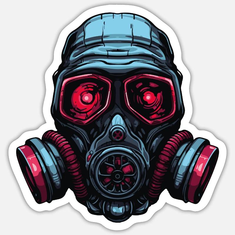 Gas mask Sticker size S (10 x 10 cm)
