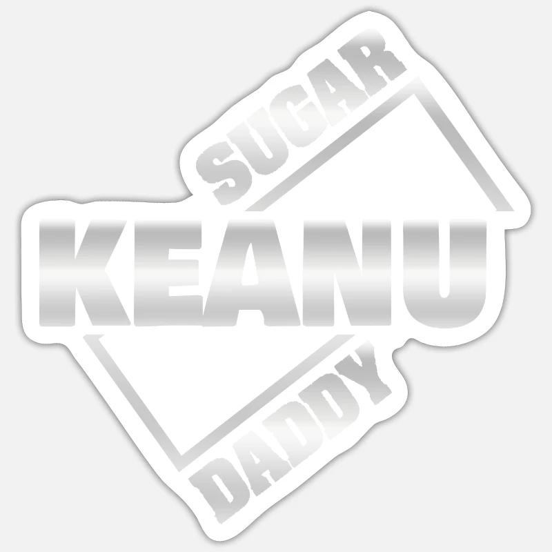 Keanu - Sticker taille S (10 x 10 cm) - blanc mat