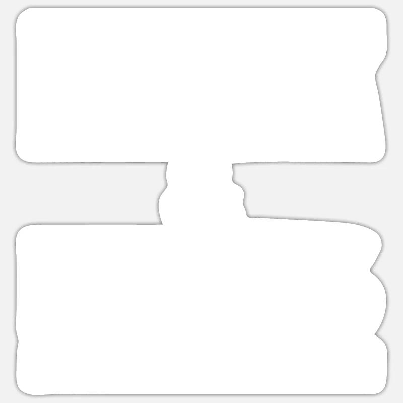 Drum and bass - Sticker taille S (10 x 10 cm) - blanc mat