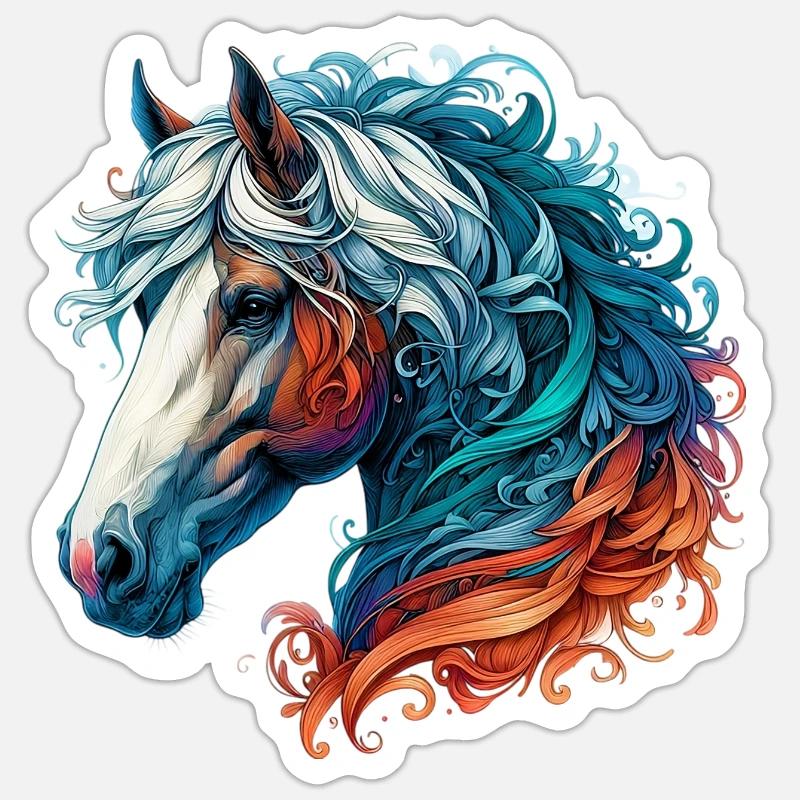Horse - Sticker size S (10 x 10 cm) - white matte