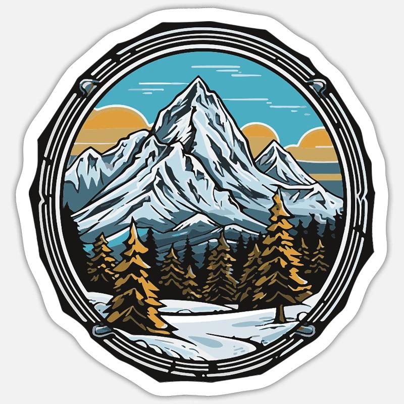 Mountain Mountain - Sticker size S (10 x 10 cm) - white matte