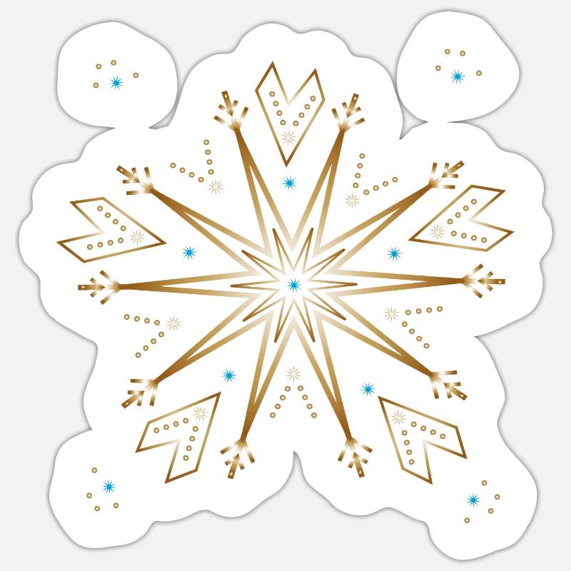 Weihnachtsstern Sticker Größe S (10 x 10 cm)