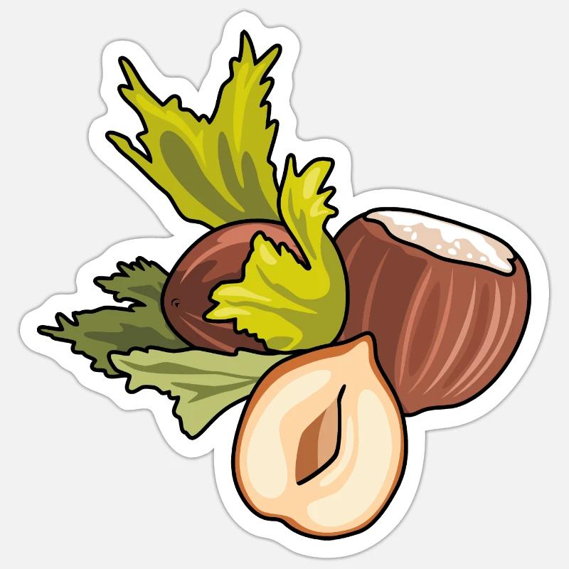 Hazelnut - Sticker size S (10 x 10 cm) - white matte