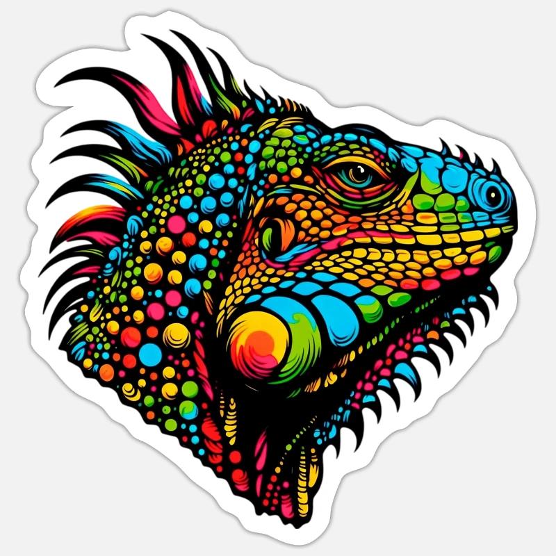 Iguana Sticker size S (10 x 10 cm)