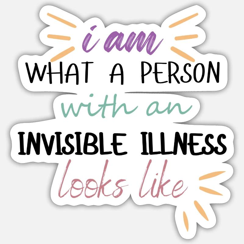 I am - dark - Sticker size S (10 x 10 cm) - white matte