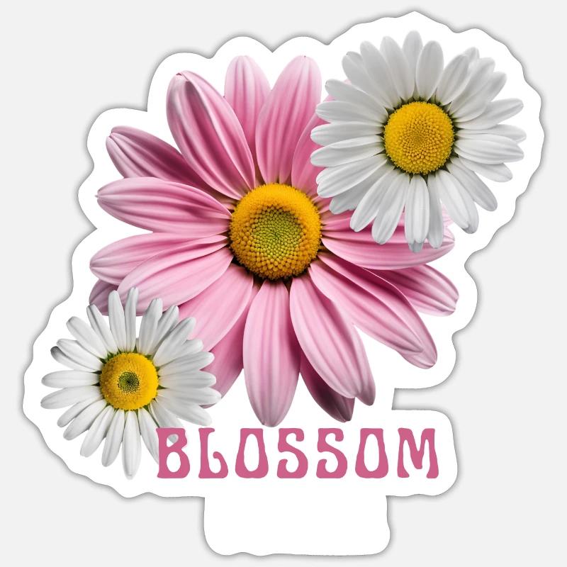 Puissance de la fleur Sticker taille S (10 x 10 cm)
