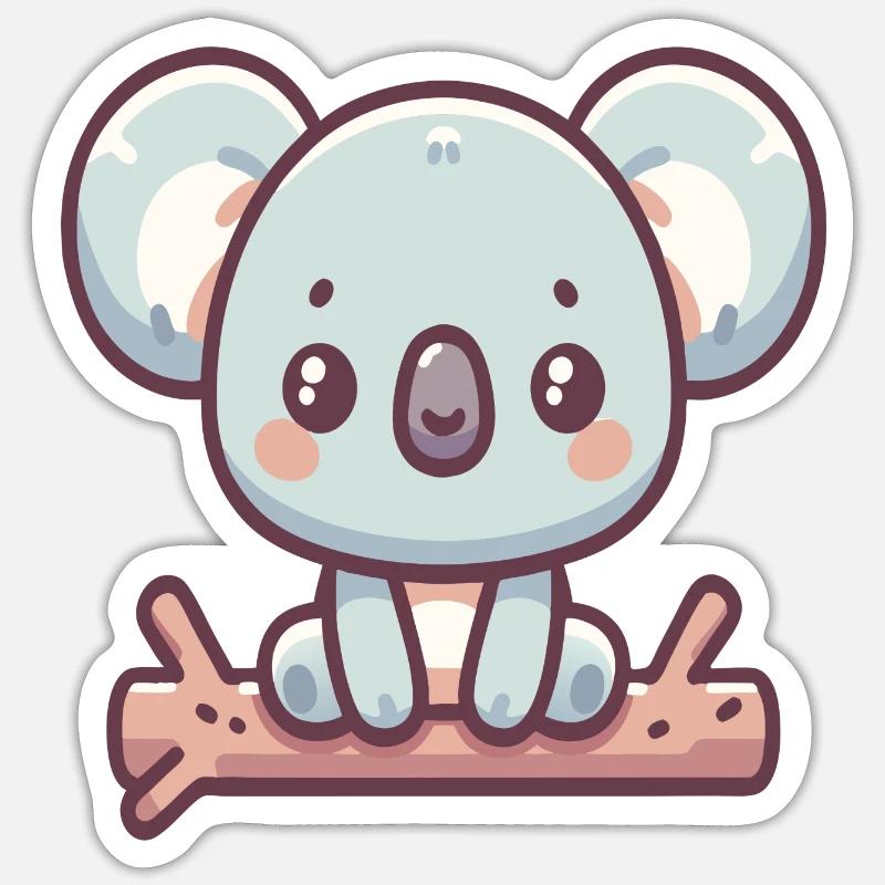 Koalabär - Sticker Größe S (10 x 10 cm) - Mattweiß
