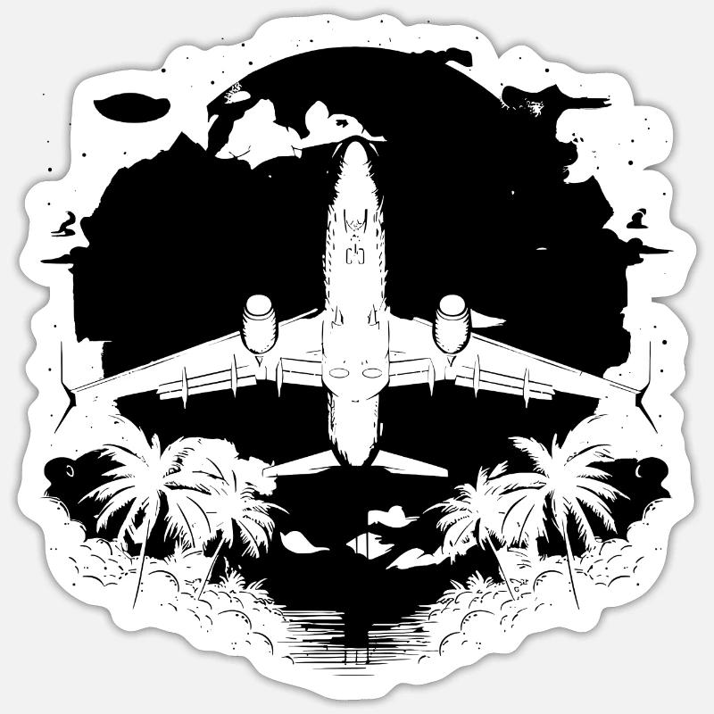 Aircraft Graphics - Sticker size S (10 x 10 cm) - white matte
