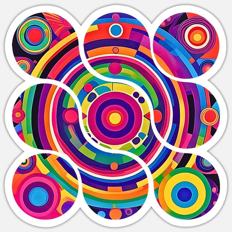 Funky abstract Sticker size S (10 x 10 cm)