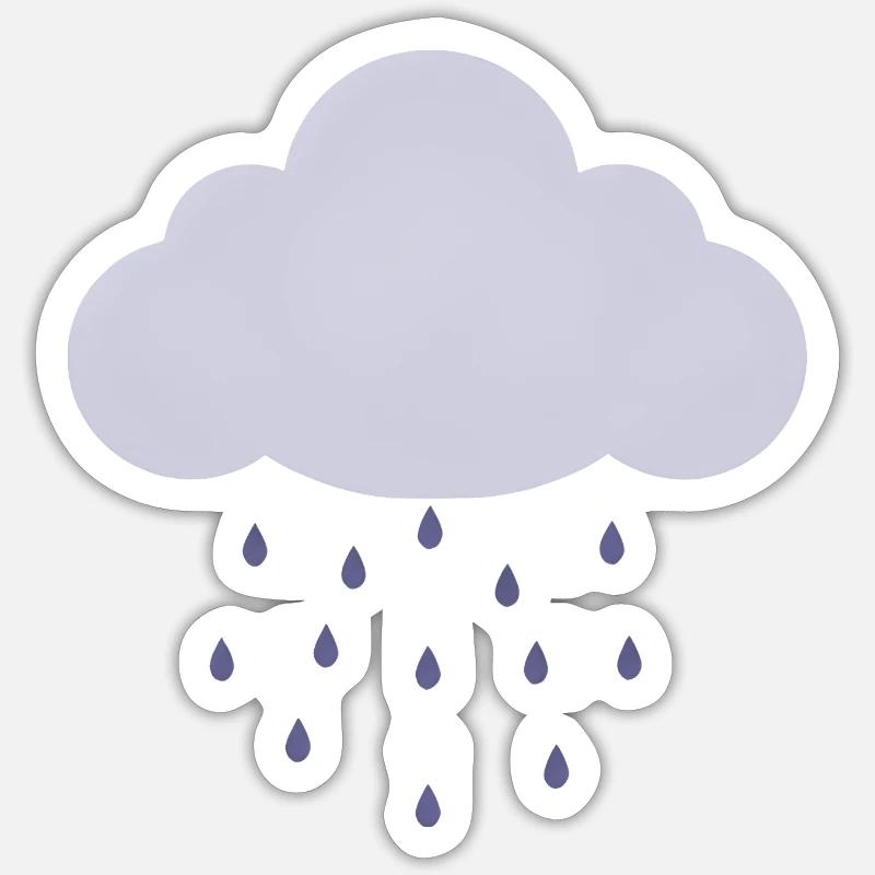 Cotton Candy Cloud Drizzled with Rain Sticker size S (10 x 10 cm)