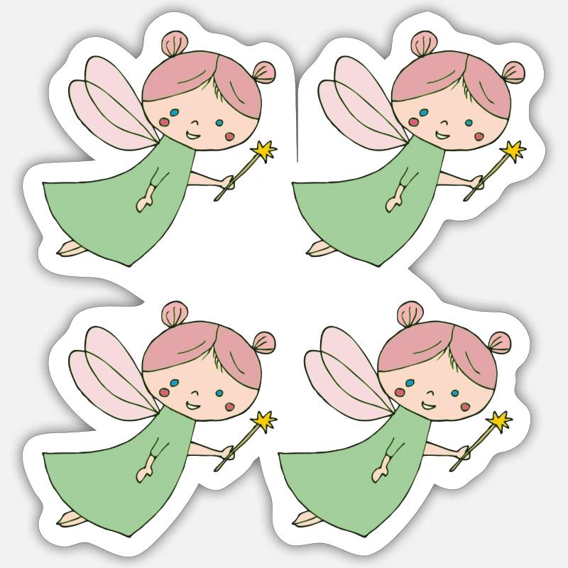 Fee 4fold - Sticker size S (10 x 10 cm) - white matte