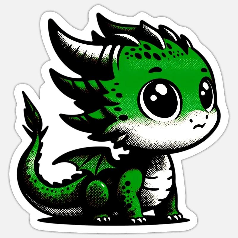 Dragon - Sticker size S (10 x 10 cm) - white matte