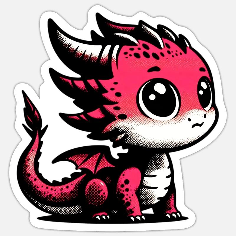 Dragon - Sticker size S (10 x 10 cm) - white matte